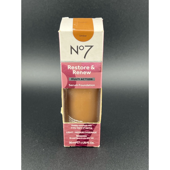 No7‎ Restore & Renew Serum Foundation Umber 30ml - Picture 1 of 5